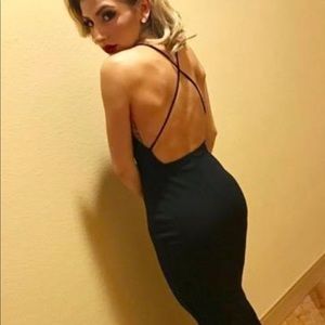 GORGEOUS long black slinky dress
